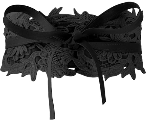 TIESOME Damen Spitze Bindegürtel, Breite Taillengürtel Spitze Breiter Taillengürtel Korsett Damen Piratenkostüm Wickelgürtel Elegant Vintage Dekorativ Kleidgürtel Hüftgürtel für Kleid