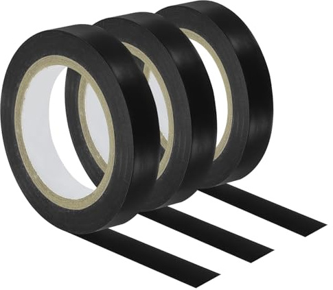PATIKIL 32.8 Pies Agarre Acabado Cinta, 3 Paquete PVC Raqueta Acabado Cintas Raqueta Accesorios Adhesivo Sello para Tenis Bádminton, Negro