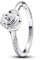 PANDORA Moments Blühende Rose Ring aus Sterling Silber mit Zirkonia Steinen, Größe: 52, 193215C01-52