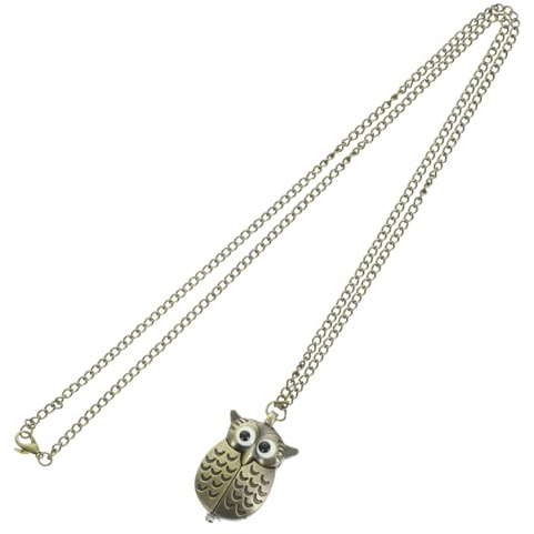 LIFKOME 2 Pz orologio da tasca gemstone chain collanina collana choker collana s orologio collane da donna girocollo da donna orologio con ciondolo gufo collane per bambini