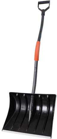 Large Capacity 48.5-Inch Snow Shovel with 16-Inch Wide Blade - Comfortable Handle for Faster and Efficient Clearing