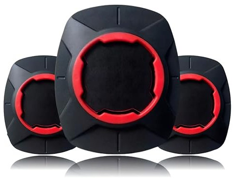Red Universal Phone Mount Adapter – 3 Pack, Compatible with Quad Lock Mounts, Secure Smartphone Holder for Bike, Car, Moto, and Fitness