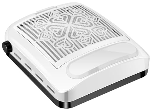 Lnopever Aspiratore Unghie 100W,Vacuum Nail Speed Regolabile, Raccoglitore di Polvere per Unghie,Aspirazione della polvere con il filtro,Interfaccia Usb,Connettore per lampada manicure (B)