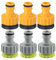 Gardena Wasserhahn Adapter, 6 Stück Garten Schlauchanschluss 1/2 Zoll 3/4 Zoll Schraubgewinde Hahnverbinder Gartenschlauch Anschluss Adapter Kunststoff Schlauchadapter (Grün, Gelb)