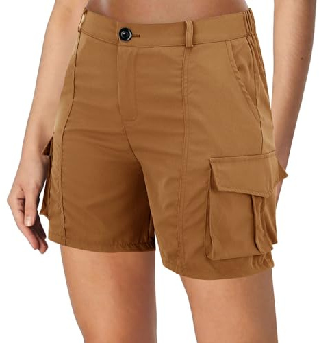 Pantaloncini da arrampicata da donna da trekking ad asciugatura rapida, pantaloncini cargo corti UPF 50+, pantaloncini sportivi elasticizzati per golf, pantaloncini tattici resistenti ai graffi