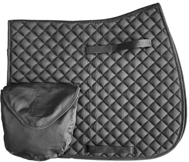 Sottosella con tasche portaoggetti su due lati, in puro cotone, assorbente for l'attrezzatura del cavallo, equitazione, schiena Per La Schiena Del Cavallo