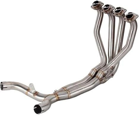 Para Kawasaki Z1000 2010-2020 Motocicleta Modificada Slip-On Doble Salida Silenciador Delantero Colector Escape Tubo Tubo Escape Motocicleta(A)