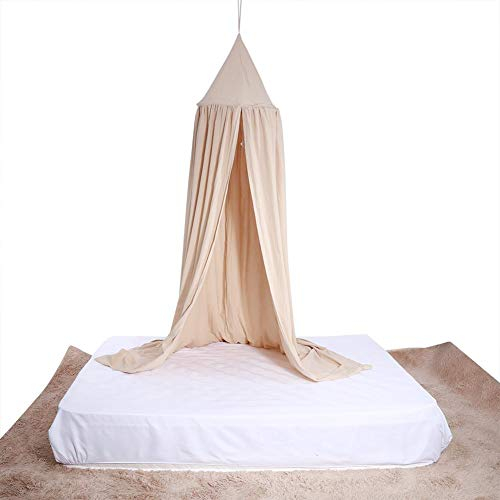 Mumusuki Runde Kuppel hängende Betthimmel Baldachin Moskitonetz Vorhang für Baby Kinder Spielen Schlafzimmer Multicolor (Khaki)