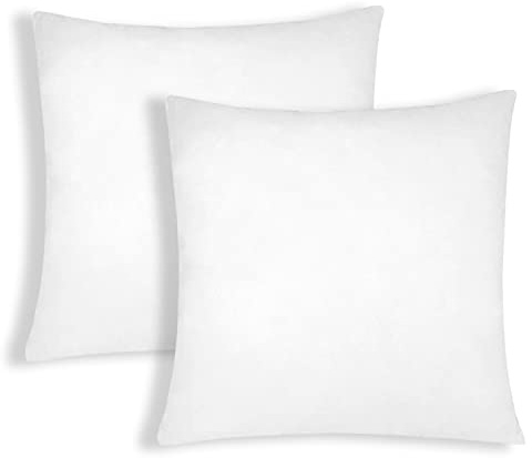 HOME MERCURY – Relleno de cojín con Fibra Hueca siliconada de Alta recuperación-Mullido, Hipoalergénicas (Pack 2, 60x60 CM)