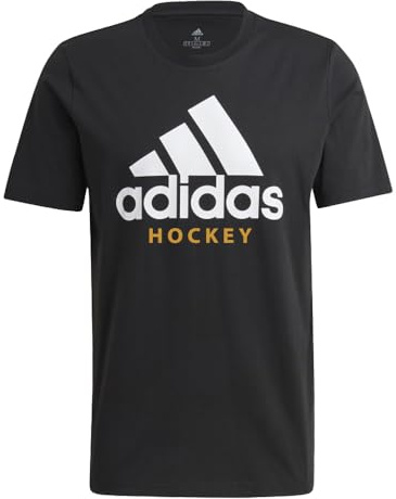 adidas Mens Hockey Logo Tee Black Large