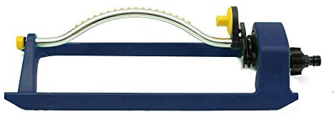 Aspersor de riego oscilante 18 Orificios. Aspersor oscilante de riego de césped - Irrigador Rectangular con Conector Macho rapido de 1/2'' - Rociador de jardín