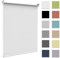 Rollo ohne Bohren Verdunkelung,Verdunklungsrollo ohne Bohren & mit Bohren Weiß 65x130cm(Stoffbreite 60cm) Thermo Fenster Rollos innen Klemmfix Hitzeschutz Sichtschutz Wandmontage,Deckenmontage