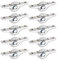 VGOL 20pcs 25mm Petites Roulettes de Roue Roulettes en Nylon avec Plaque Supérieure en Métal Non-Pivotant Fixe Roues Dures pour Meubles Tiroir Chariot Bagages Chaise Boîte à Outils