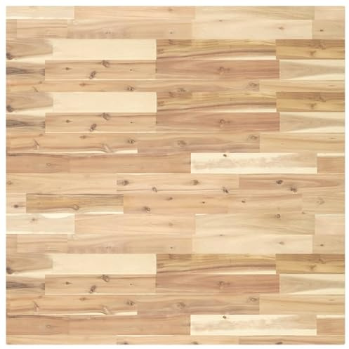 vidaXL Tischplatte, Holzplatte Quadratisch, Massivholzplatte für Esstisch Bartisch Beistelltisch, Ersatztischplatte, 90x90x4cm Massivholz Akazie