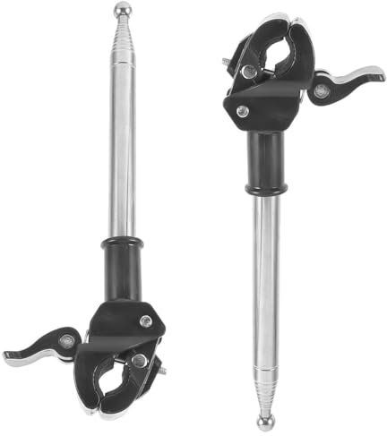 Tiardey Mât de Drapeau de Moto, Support d'affichage de mât de Drapeau extérieur, 2 pièces Support de mât de Drapeau télescopique pour mât de Drapeau de Voiture, Support de Porte-Bagages arrière