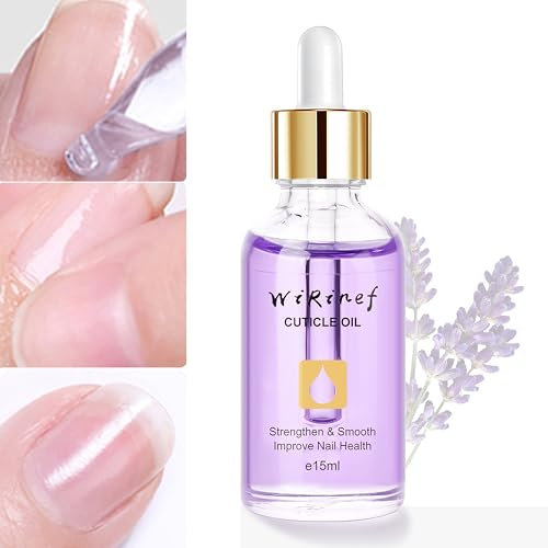 MrCuvaryas Nail Cuticle Oil, huile de soin pour ongles et cuticules, SPA, cosmétique naturel, manucure, cuticules, huile de renforcement des ongles, avec huiles bio et vitamine E, 15 ml (lavande)