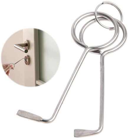 2 Stück Dietrich Set, Profi Öffnungs Werkzeug, Öffnet Nahezu Jede Tür, Universal Schlüssel für BuntBart Schloss Öffner, Edelstahl Silber Bunbartschlüssel(9.5cm)