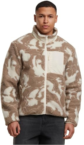 Urban Classics Tb8025-pattern Teddy Trackjacket Giacca Leggera, Sandswirl, M Uomo