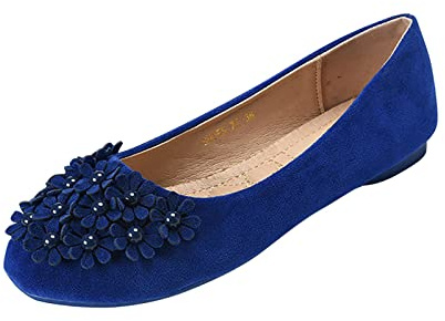 Ballerines pour femmes Chaussures plates confortables douces décontractées Chaussures simples Mocassins de marche pour femmes Mocassins à talon bas Slip On Mocassins légers et élégants, Zblau3, 38 EU