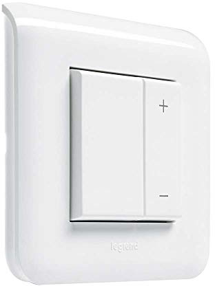Legrand LEG78407 Mosaic Interrupteur Variateur Toutes Lampes, Ecovariateur Universel 2 Fils sans Neutre, Blanc