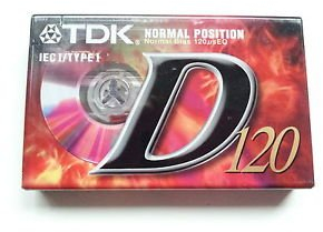 TDK D120 x 1 cassettes de 120 minutes.