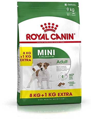 Royal Canin Hundefutter Mini Adult, 8+1 kg gratis, 1er Pack (1 x 9 kg)