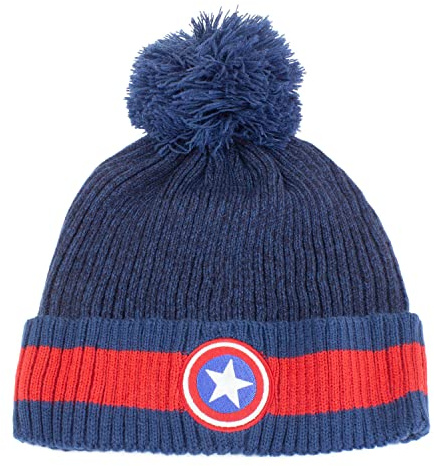 Heroes Inc. Marvel Captain America Beanie Logo Mützen, blau, One Size