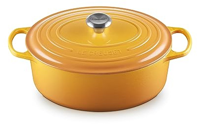 Le Creuset Cocotte en Fonte Émaillée Signature avec Couvercle, Ø31cm, Ovale, 6.3 L, 5.705 kg, Nectar, 21178316724430
