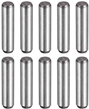 uxcell 1/4-Inch x 1-Inch Dowel Pins, Heat Treated Alloy Steel for Extra Hardness, Bright Finish and Accurate Alignment 10pcs