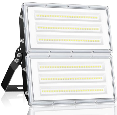 YIQIBRO LED Strahler Außen 200W, LED Scheinwerfer mit Trafo 85-265V,1 Stück | 20000LM 2-in-1 Fluter Außen, 6500K Kaltweiß Aussenstrahler Wasserdicht IP67 für Garten, Garage, werkstatt, Fabrik, Sportplatz