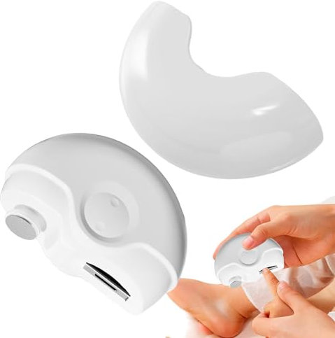 Tagliaunghie ricaricabile, tagliaunghie elettrico, Tagliaunghie 2 in 1 con contenitore per gli scarti delle unghie, Lucidatore per unghie, tagliaunghie automatico per rifinire e governare