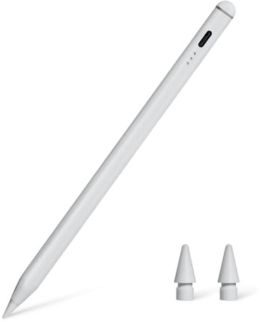 Amazon Basics - Stylus Pencil Compatibile con iPad (Generazione 2018 o Successiva), Penna con Rifiuto del Palmo