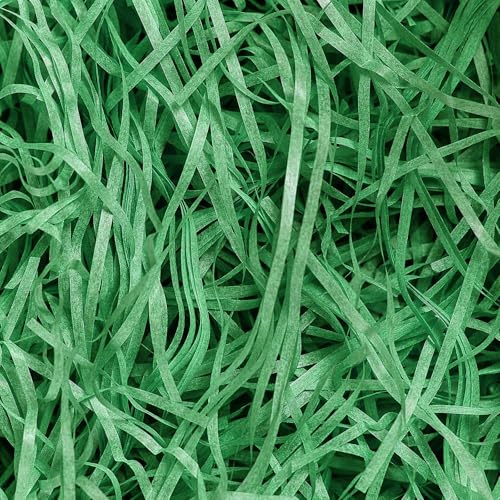 500g Green Shredded Tissue Paper for Gift Boxes & Hampers | Soft Hamper Filling and Packaging Filler, Shreds Stuffing Paper Suitable Party Baby Shower Graduation Housewarming ect