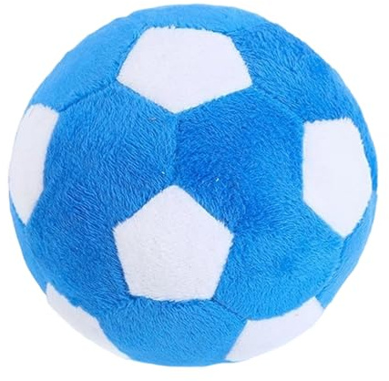 Fotboll för hundar Interaktiv tuggleksak med pipande ljud | Mjuk plyschboll för hundar Passar för valpar, , och medelraser, aggressiva tuggare, lek inomhus och utomhus, samt för