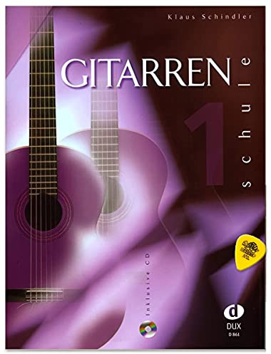 Gitarr skola band 1 av klaus spindel – klassisk gitarrspelsteknik för singel och gruppundervisning – lärobok med CD och Dunlop Plek