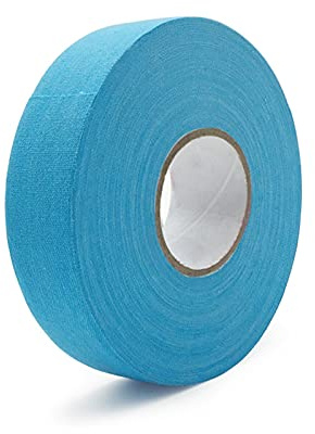 UKUSI Cinta para palos de hockey de 2,5 cm x 25 m de agarre de raqueta de poliéster-algodón, cinta de agarre para hockey, squash, raqueta de bádminton con empuñadura de bádminton (azul)