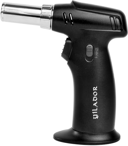 Yilador Butane Torch AT-603, Cocktail Smoker Torch with Safety Lock and Adjustable Flame, Refillable Lighter — Butane Gas Is Not Included
