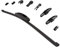 325mm Heckwischer Rear Scheibenwischer Wischerblatt für hinten Heckscheibe mit Adapter System - MAXXONI
