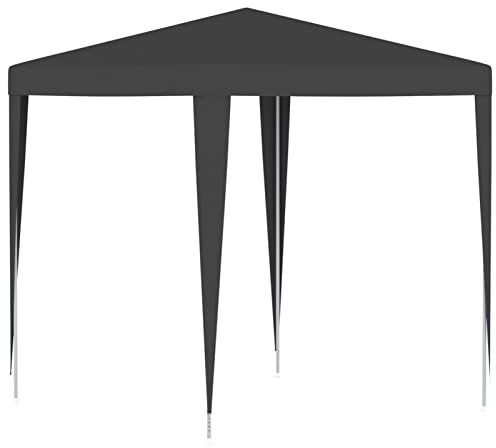 Homgoday Tente de Réception Professionnelle 2x2 m Anthracite, Tonnelle de Jardin Belvédère, Gazebo Pavillon de Extérieur, Chapiteau pour Camping, Fête, Barbecue