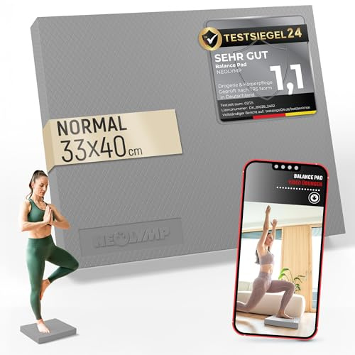 NEOLYMP Balance Pad - Rutschfestes Gleichgewichtstrainer für Physio & Reha - Balance Kissen Gelenkstärkend, Schweißfest, Elastisch - Ideal für Yoga, Gym & Zuhause - Balance Board Training