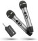 Microphone Wireless, Wireless Microphones with One-to-One Chip Connection, 40H Duration, 200 FT Distance Receiving, Semi-Metallic tube Microphone for Singing, Video Recording, YouTube, Home Party