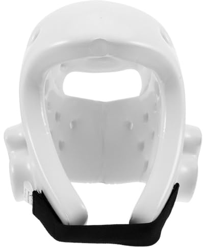 Toddmomy Boxing Headgear White L Taekwondo Sparring Helmet Headgear for Martial Arts Training with Ear and Forehead Protection, Adjustable Batting Helmet and Adults