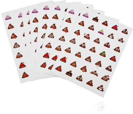 Lotsdonxia 12 Sheets Potty Training Stickers, Colourful Vinyl Toilet Decals, Cute Self-Adhesive Reward Targets, Early Educational Supply for Toddlers