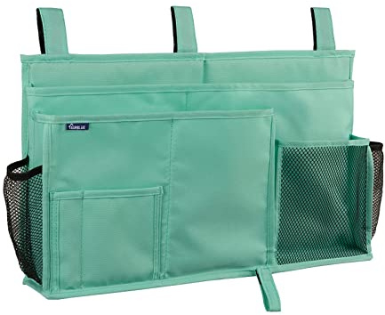 Surblue Caddy Hanging Organizer Bedside Storage Bag for Bunk and Hospital Beds, Green, L