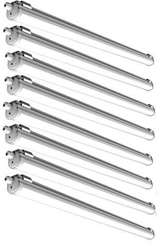 pureled 48W LED Feuchtraumleuchte IP65 150cm Wannenleuchte Neutralweiß 4000K Werkstatt Garage Keller (8er Set)