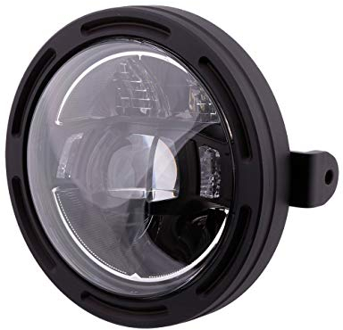HIGHSIDER 5 3/4 Zoll Motorrad LED Scheinwerfer Frame-R2 Typ 10, E-geprüft (seitliche Befestigung)