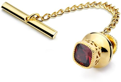Tie Pins Tie Tacks for Men,Crystal Tie Pin with Chain,Wedding Business Accessories.