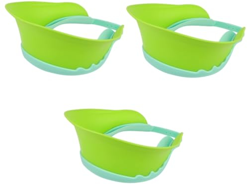 Amosfun 3stücke Einstellbare Haarwaschhaube Aus Silikon Wasserdichter Gehörschutz Für Duschen Und Frisieren Grün Schützt Augen Und Ohren Beim Baden Für Monate Bis Jahre