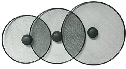 PEBBLE HUG Frying Pan Cover Splatter, Kitchen Frying Pan Splatter, Fine Mesh Splatter Screen, Kitchen Accessories for Frying and Cooking, Easy To Clean Pack of 3