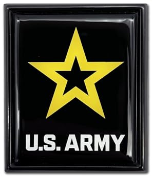 Elektroplate Officially Licensed U.S. Army Star Black All Metal Emblem for Cars, Trucks, and All Auto | Universal Fit at 3.2 x 2.65 | Weatherproof